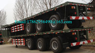 Camion à plat de trois remorques résistantes d'Alxes 40ft semi avec 28 tonnes de train d'atterrissage