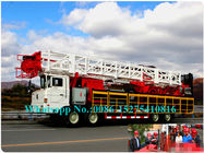 Camion rouge ZJ10 de perçage de puits d'eau de foreuse de pile/profondeur perçage de 900CZ 1000m