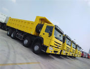Camion à benne basculante résistant de l'euro 2 jaunes de la couleur SINOTRUK 6x4 avec le réservoir de carburant 400L