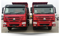 Sinotruk 6 résistants roulent la couleur rouge des puissances en chevaux 251-350hp de camion à benne basculante