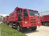 Camion à benne basculante lourd d'exploitation de couleur rouge 6*4/type de transmission manuelle 30 tonnes de camion-