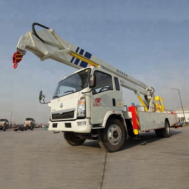 véhicule de travail de haute altitude de camion de plate-forme de travail aérien de 12-14m avec 360 pivotant