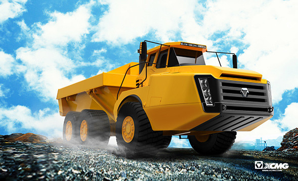Le fonctionnaire jaune DAM35U sous terre a articulé le camion à benne basculante XCMG 4×2 32000kg diesel