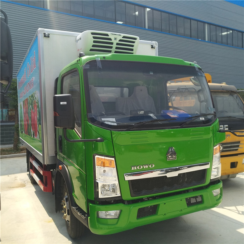 La lumière de Howo a frigorifié le camion de cargaison 3 type d'entraînement de la capacité 4X2 de tonne