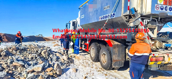 Sécurité fiabilité de la bande de roulement camions en vrac 15/20/25Tonne Ammonium lourd pétrole explosif émulsion ANFO camions MMU MEMU Pour la Mongolie DR CONGO PERU Ghana Mining Blasting