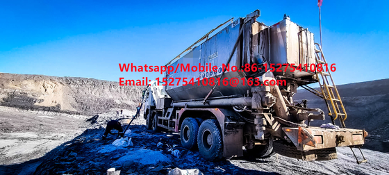 Bon rapport qualité-prix Sécurité fiabilité Piste de roulement camions 15/20/25Tonne Ammonium lourd pétrole explosif Emulsion ANFO camions MMU MEMU Pour la Mongolie DR CONGO PERU Ghana Mining Blasting BCLH/BCRH/BCZH