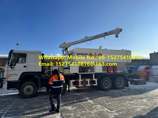 Érdénét Tavantoлгой HOWO 15/20/25T BCLH-15 Explosif ammonique granulaire mixte sur place ANFO Emulsion de camion explosif mobile Unité de fabrication de MEMU MEMU BCLH/BCZH/BCRH