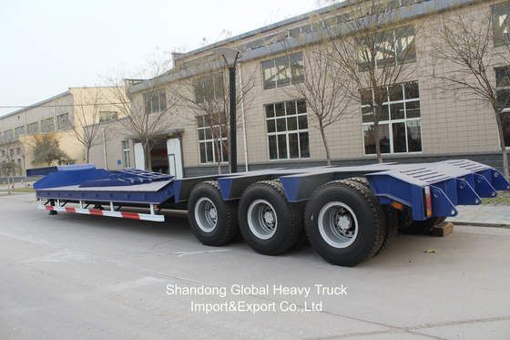 3 essieux 40 tonnes 13,45m Wabco BPW Essai de suspension à air Semi-remorque plat