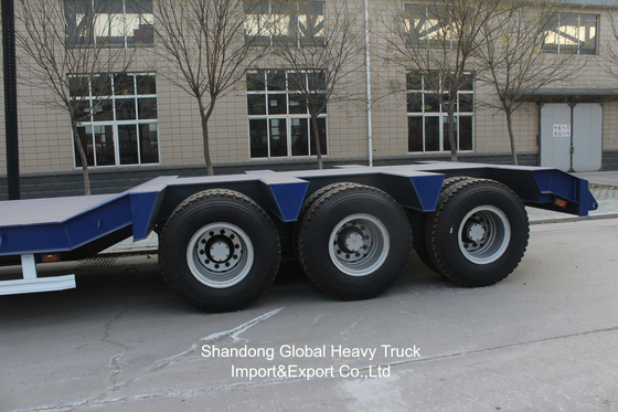 Chassis de 60 tonnes 3 essieux 2 essieux Lowboy Lowbed Lowbed Semi-remorques