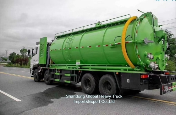 Prix d'usine 8*4 380hp Chariot d'aspiration à eaux usées Dongfeng châssis 18000L réservoir