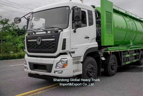 Prix d'usine 8*4 380hp Chariot d'aspiration à eaux usées Dongfeng châssis 18000L réservoir