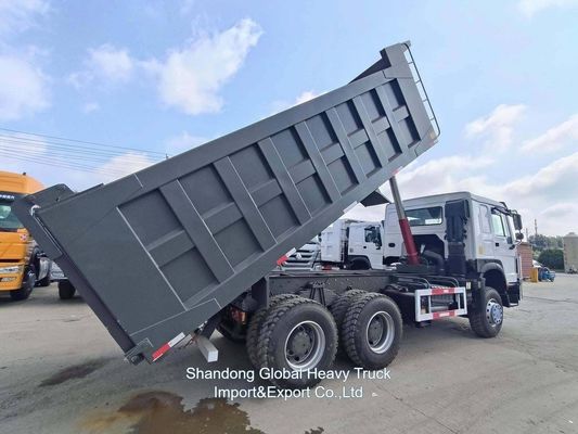 Camion benne d'occasion robuste 6×4, moteur 380CV Sinotruk HOWO, capacité de chargement de 31 à 40 tonnes