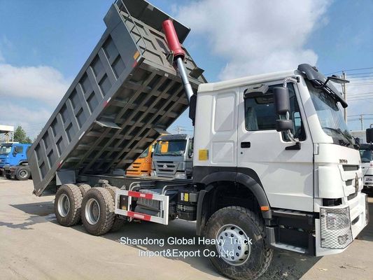 Camion benne d'occasion robuste 6×4, moteur 380CV Sinotruk HOWO, capacité de chargement de 31 à 40 tonnes