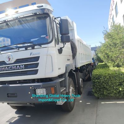 Camion benne Shacman F3000 380CV 8×4, capacité de charge de 50t, poids lourd pour l'exploitation minière et la construction