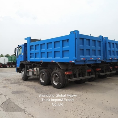 Camion à ordures HOWO Global d'occasion Nouveau camion à ordures bleu de grande capacité de 35 tonnes