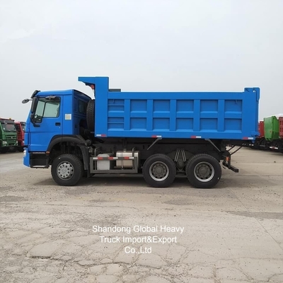 Camion à ordures HOWO Global d'occasion Nouveau camion à ordures bleu de grande capacité de 35 tonnes