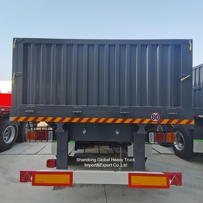 Semi-remorque à ridelles en acier à 3 essieux pour le transport de marchandises en vrac