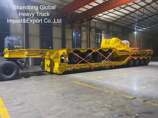 Semi-remorque à plateau à trois essieux de 40 pieds lourds - certifiée CE