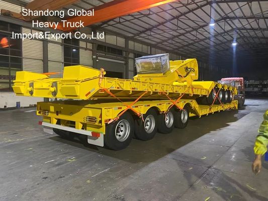 Semi-remorque à plateau à trois essieux de 40 pieds lourds - certifiée CE