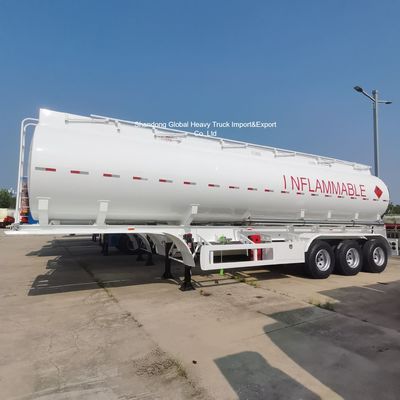 Semi-remorque citerne à carburant de 48000L, 3 essieux, robuste