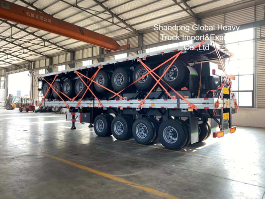 Semi-remorque à ridelles 3 essieux capacité 40-60t pour le transport de marchandises