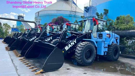 Chargeur sur pneus SANY SW955K-S neuf, capacité nominale de 5,5 tonnes, godet de 3,0 m³ et puissance de 162 kW