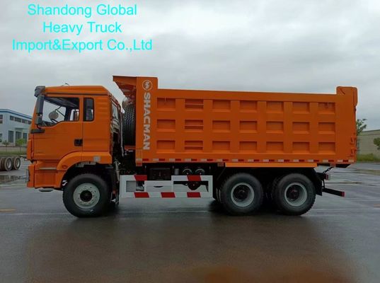 Camion benne Shacman F3000 robuste avec une charge utile de 25 à 40 tonnes, un réservoir de carburant de 400L et une boîte de vitesses manuelle à 12 rapports
