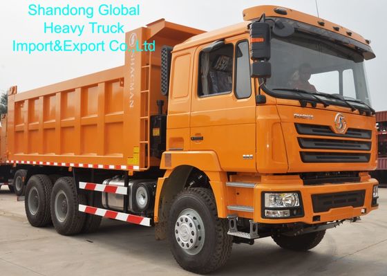 Camion benne Shacman F3000 avec moteur 400 CV et norme d'émission Euro 3, entraînement 6x4 pour exploitation minière intensive