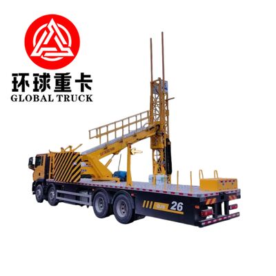 HOWO 4×2 350hp Diesel Crash Cushion Truck avec élévateur à ciseaux pour la sécurité routière et la protection des zones de construction au Nigeria