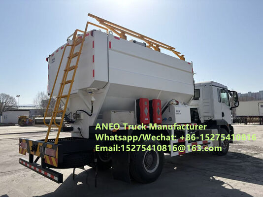 Chariot de mélange et de chargement sur site HOWO 10/15/20/30T BCLH-10 pour explosifs granulaires à base d'ammonium ANFO, service de dynamitage à émulsion, unité mobile de fabrication d'explosifs TREAD MMU