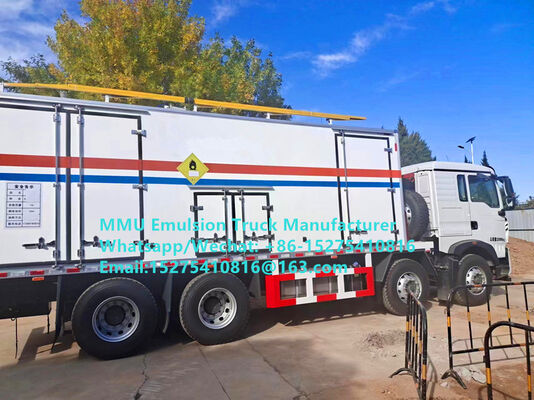 Camion malaxeur et chargeur intelligent HOWO 15T BCRH-15 de bonne qualité pour le site, camion de chargement d'explosifs en vrac pour le service de dynamitage minier en Mongolie, Kazakhstan, Ouzbékistan, Indonésie, Congo, RDC, Guinée, Tanzanie MMU