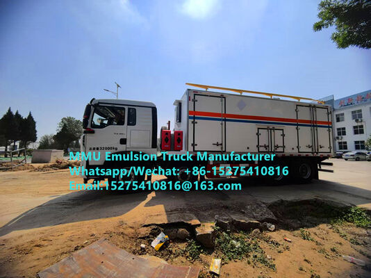 Camion malaxeur et chargeur intelligent HOWO 15T BCRH-15 de bonne qualité pour le site, camion de chargement d'explosifs en vrac pour le service de dynamitage minier en Mongolie, Kazakhstan, Ouzbékistan, Indonésie, Congo, RDC, Guinée, Tanzanie MMU