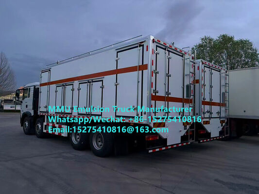 HOWO 20/25/30TON EXPLOSIVES en vrac à base d'émulsions CAMION VÉHIcule pour les trous de soufflage humides ou secs délivrant des volumes élevés d'explosifs à base d'émulsions efficacement et en toute sécurité