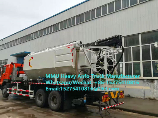 Mélangeur et chargeur sur site Explosifs à base d'huile d'ammonium lourd multifonctionnel Camion 15/20/25 tonnes Émulsion lourde Camion ANFO MMU MEMU Service d'explosion minière Russie/Kazakhstan/Ouzbékistan/Indonésie/Guinée