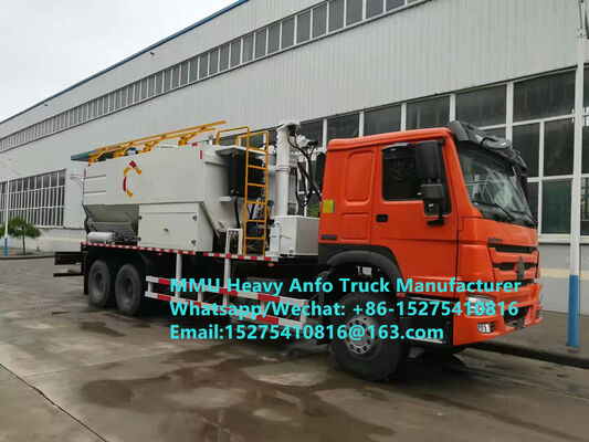 Mélangeur et chargeur sur site Explosifs à base d'huile d'ammonium lourd multifonctionnel Camion 15/20/25Ton Émulsion lourde Camion ANFO MMU MEMU Pour la Mongolie RDC CONGO PERU Ghana Service de soufflage minier