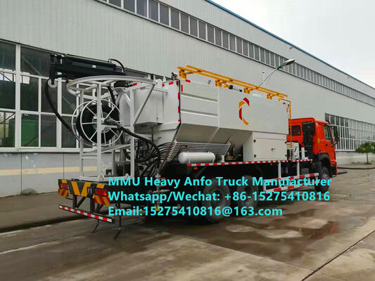 Mélangeur et chargeur sur site Explosifs à base d'huile d'ammonium lourd multifonctionnel Camion 15/20/25Ton Émulsion lourde Camion ANFO MMU MEMU Pour la Mongolie RDC CONGO PERU Ghana Service de soufflage minier
