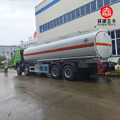 Brand New HOWO TX 8×4 Aluminum Alloy Fuel Bowser for Ghana