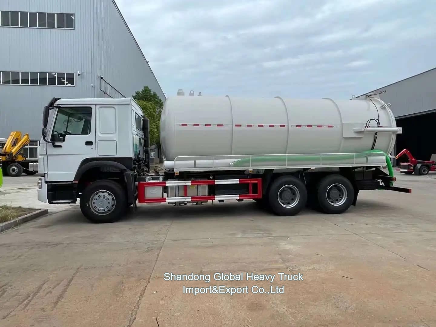 Sinotruk HOWO 6X4 20cbm réservoir d'aspiration d'égouts à vide