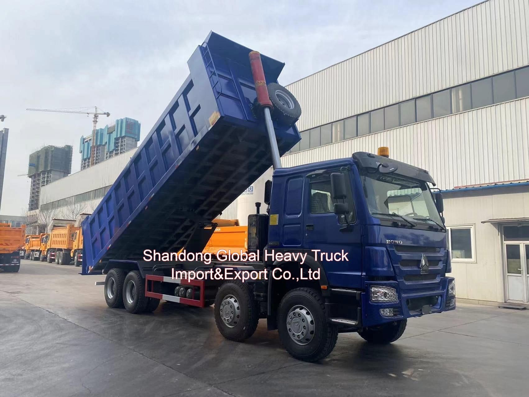 Camion à rouleaux d'occasion de haute qualité HOWO 375 Camion à décharge 6*4 Transmission manuelle