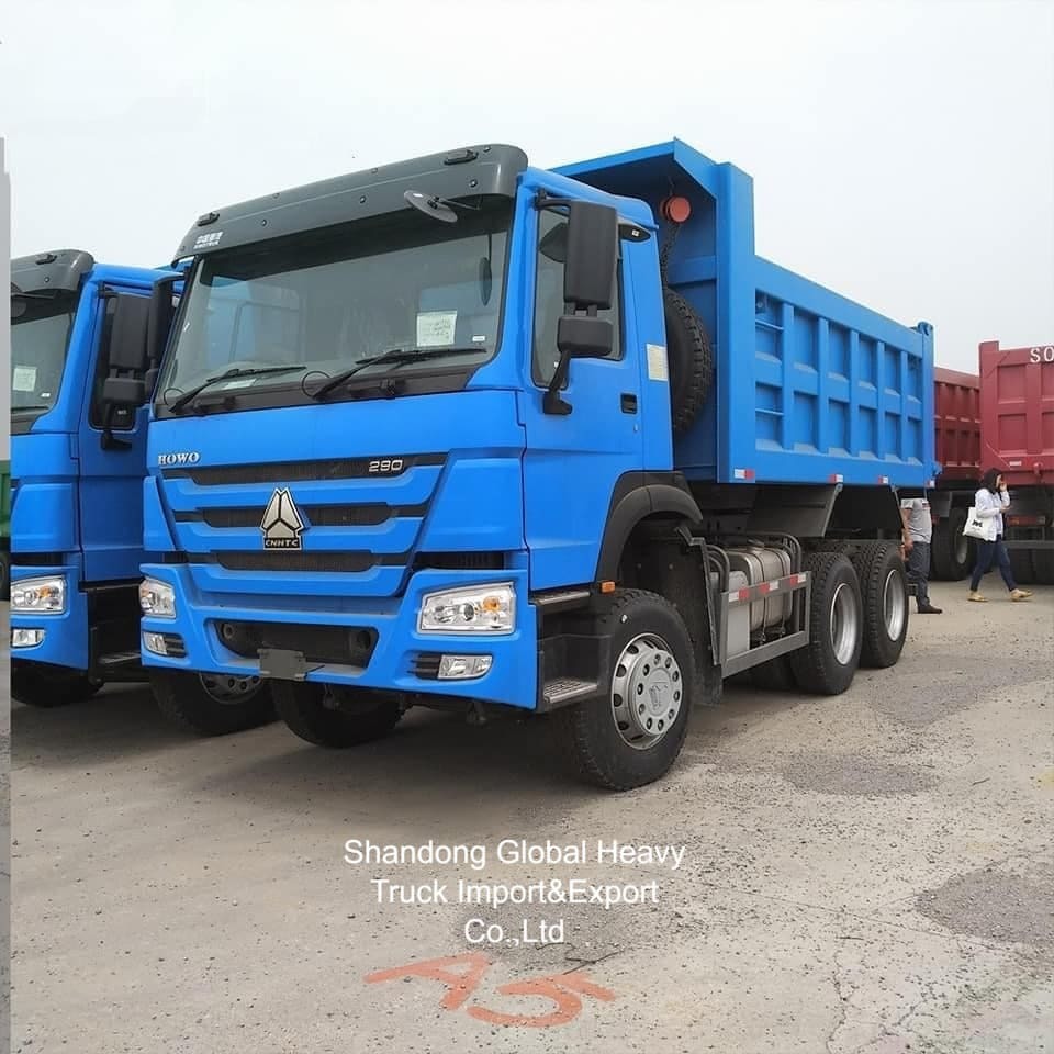 Camion à ordures HOWO Global d'occasion Nouveau camion à ordures bleu de grande capacité de 35 tonnes