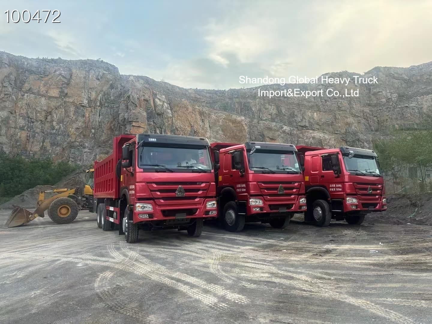 Truc de décharge lourd HOWO 8×4 avec moteur 420HP et châssis renforcé pour l'exploitation minière en Tanzanie