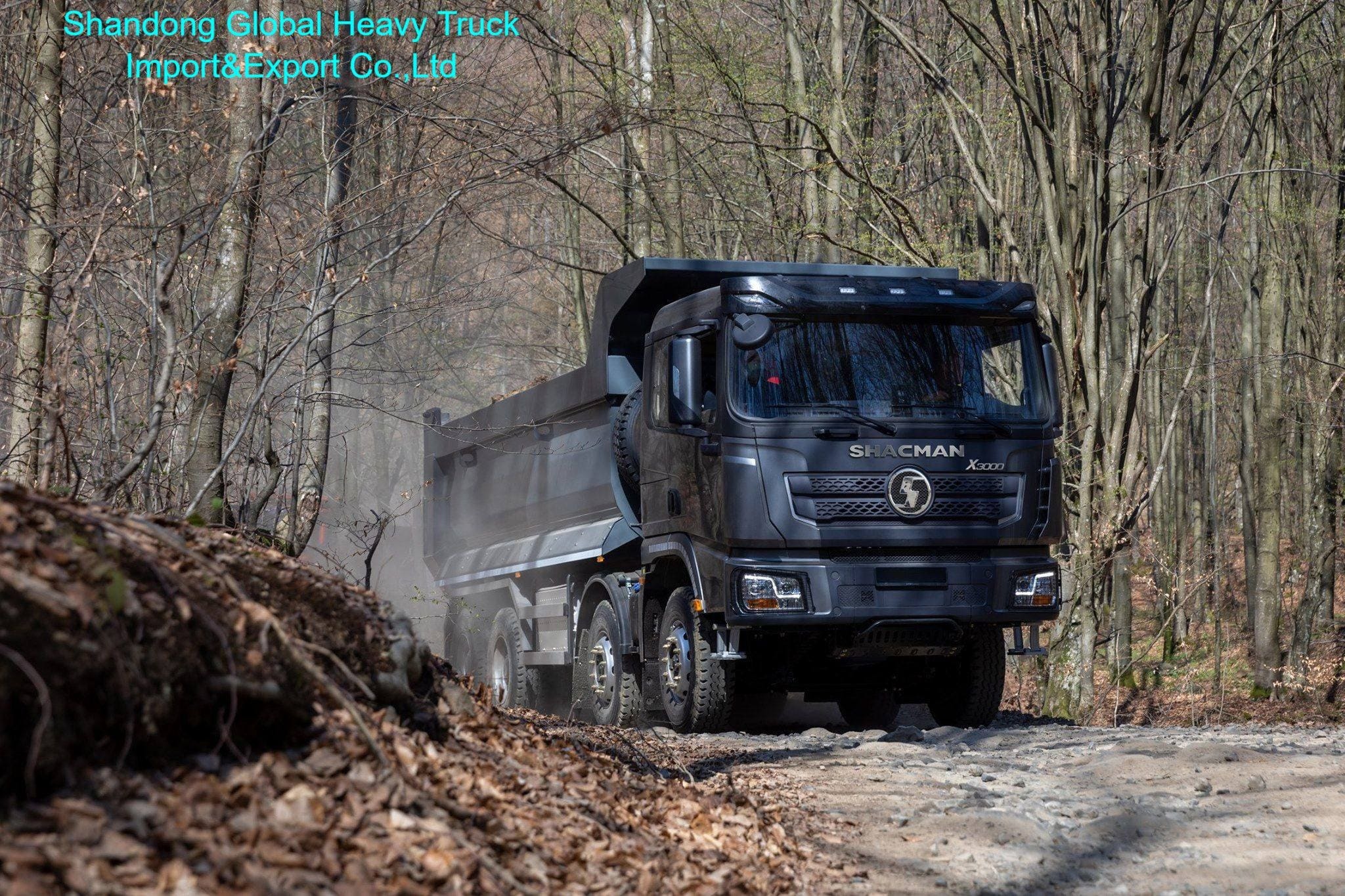 Shacman X3000 F3000 camion-chargeur avec une capacité de charge de 45 à 50 tonnes MAN 9.5T axe avant et 16T axe arrière lourd