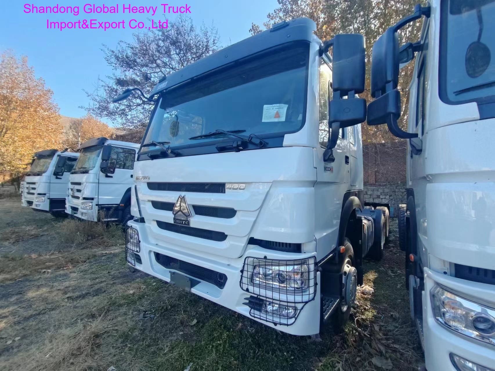 Camion tracteur LHD robuste à prix abordable, 6×4, avec moteur de 336 à 420 ch et transmission manuelle à 10/12 vitesses