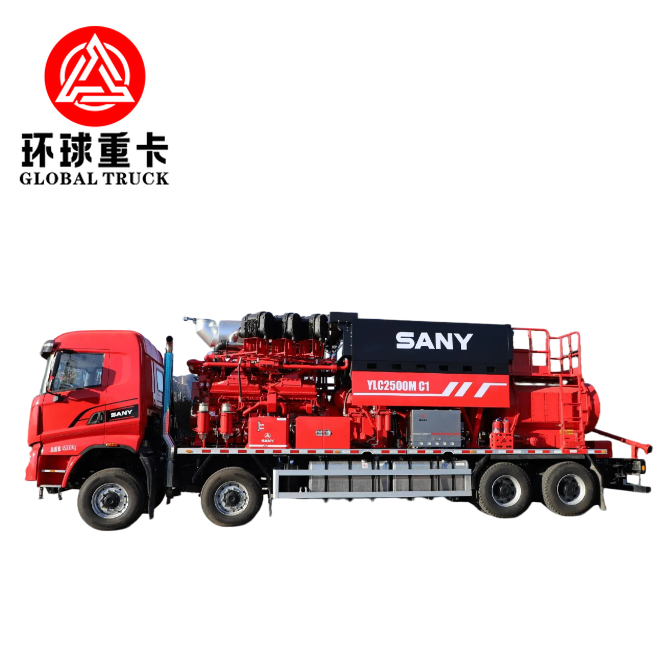 Camion de fracturation de champs pétrolifères de 2800 chevaux avec une configuration de conduite 8 × 6 et une pompe à plongeur haute pression pour le forage pétrolier