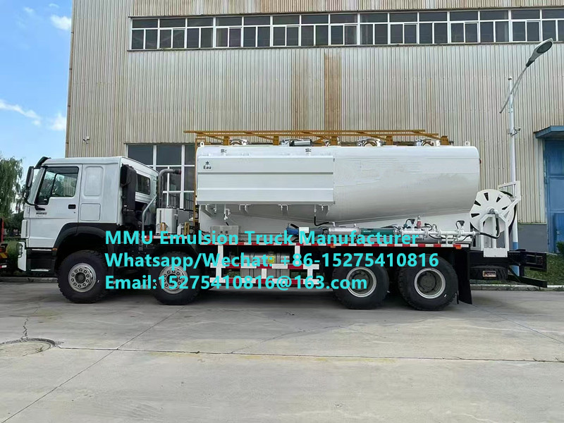 CAMION HOWO 20/25/30 TONNES POUR LE TRANSPORT ET LE CHARGEMENT D'EXPLOSIFS EN VRAC PAR ÉMULSION POUR DES FORAGES HUMIDES OU SECS, LIVRANT DES VOLUMES ÉLEVÉS D'EXPLOSIFS À BASE D'ÉMULSION DE MANIÈRE EFFICACE ET SÛRE