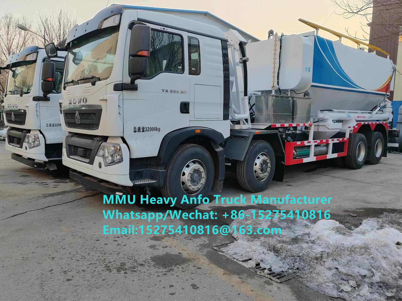 Mélange de sécurité et chargement d'explosifs multifonctionnels à base d'huile d'ammonium lourd Camion 15/20/25 tonnes Camion ANFO à émulsion lourde MMU MEMU Russie/Kazakhstan/Ouzbékistan/Indonésie/Guinée Service de dynamitage minier