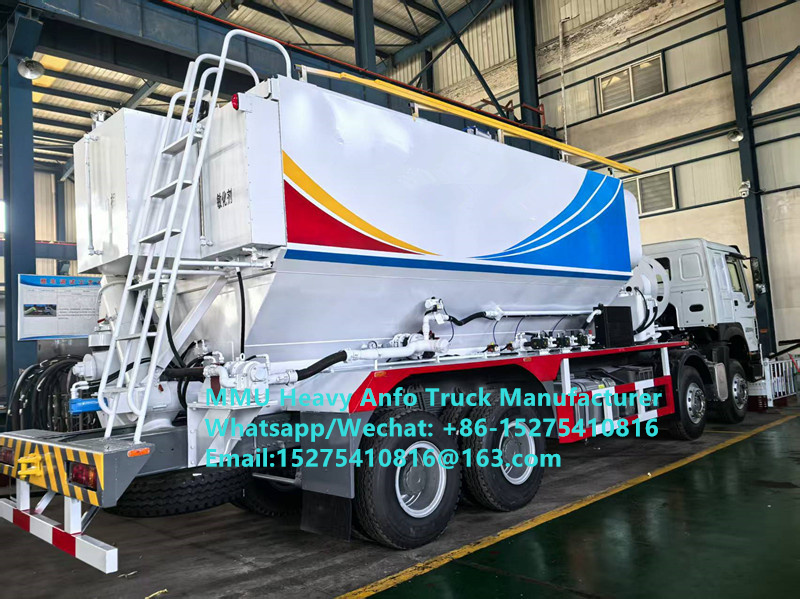 Prix ​​bon marché mélangeant et chargeant des explosifs multifonctionnels à base d'huile d'ammonium lourd Camion 15/20/25 tonnes d'émulsion lourde ANFO Camion Russie/Kazakhstan/Ouzbékistan/Indonésie/Guinée Service de dynamitage minier