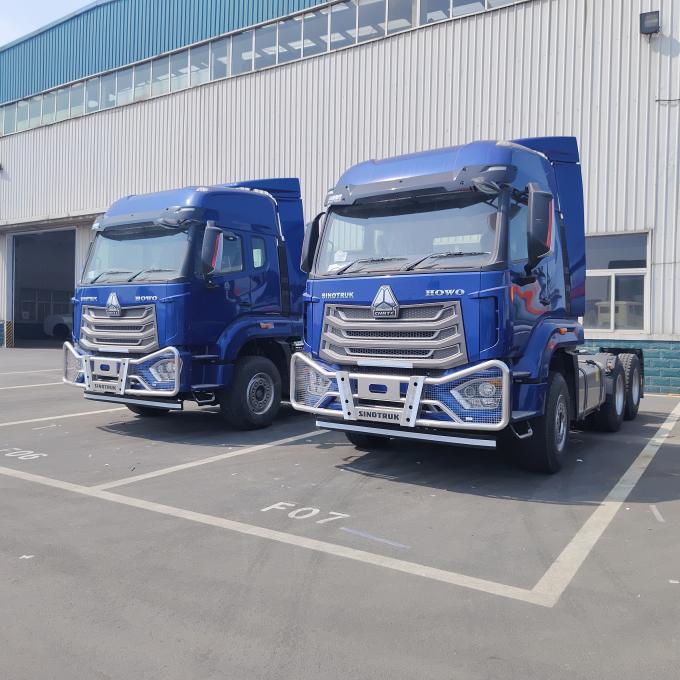 HOWO NX 6×4 Tractor Truck front view showing heavy-duty design and cabin features